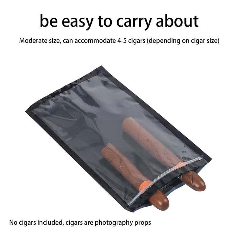 Resealable Cigar Humidity Bag | Portable Travel Cigar Humidifying Pouch with Clear Window
