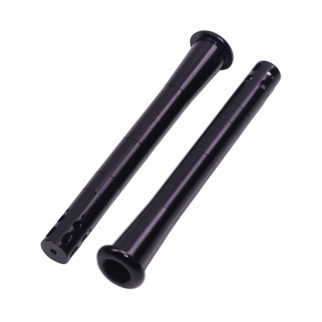 Multi-Color CNC Machined Aluminum Water Pipe Down Stem Unbreakable Adjustable Length Front Filter Glass Bong Accessory Universal Fit Replacement for Glass Down Stems