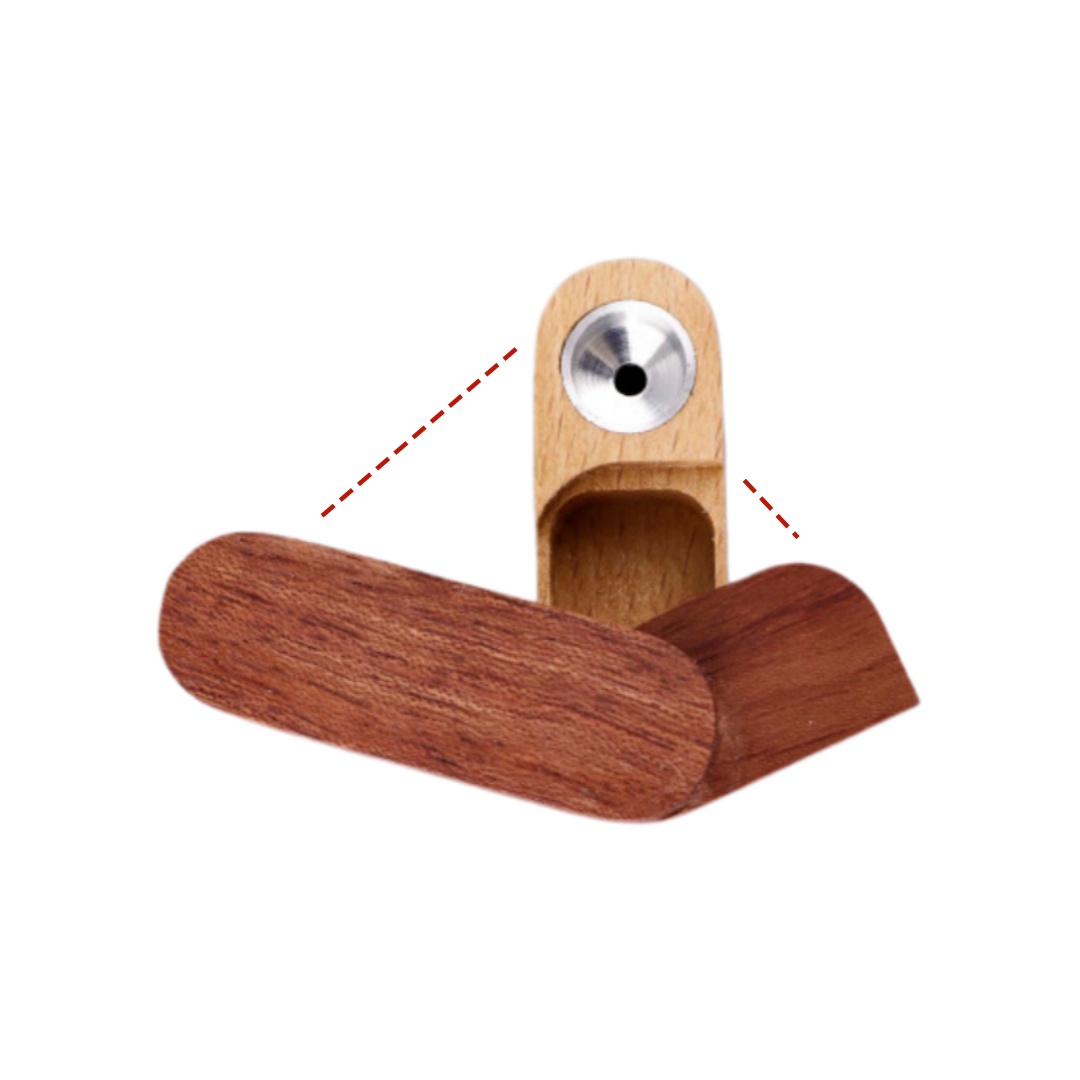 Wooden Monkey Shaped Metal Smoking Pipe Novelty Discreet Tobacco Hand Pipe Unique Mechanic Themed Gift for Smokers