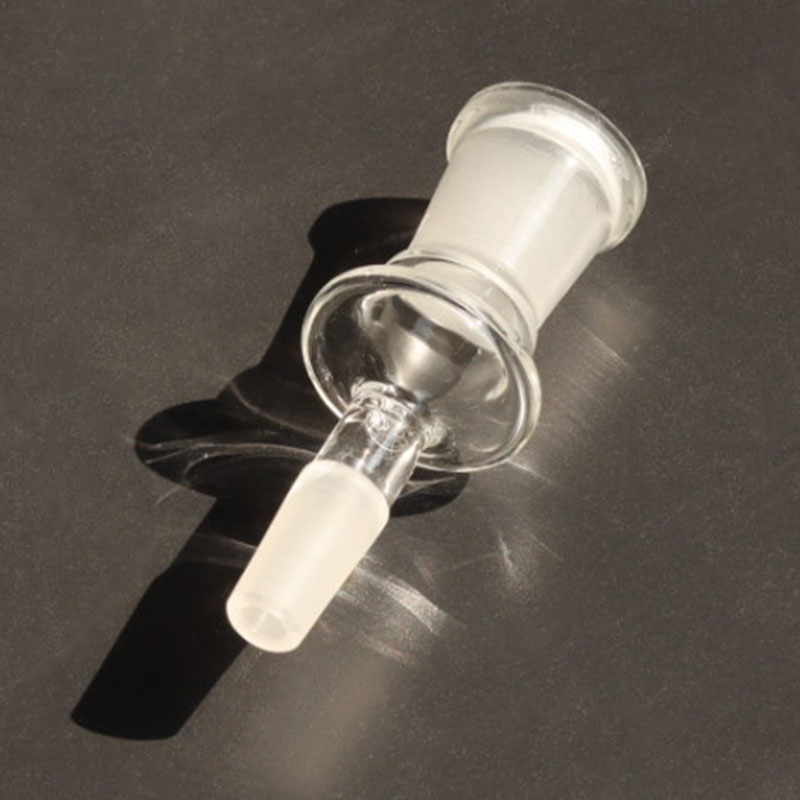 Heat Resistant Frosted Female to Male Standard Borosilicate Glass Connector Reducer Converter for Bongs and Pipes and Rigs with Travel Plastic Box
