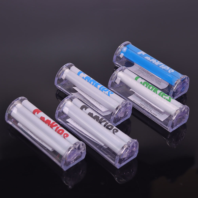 2 Pack Cookies Brand Portable Manual Cigarette Rolling Machine Clear Acrylic Frame with White Rubber Roller Easy to Use Compact Rolling Tool for On-the-Go Use
