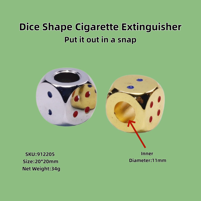 Dice Shaped Cigarette Snuffer Bar Ashtray Accessory Instant Dice Snuffer Reusable Metal Extinguisher for Cigarettes