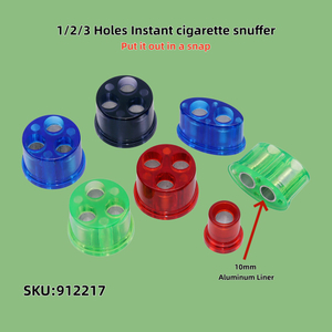 3 Pack Multi-hole Plastic Cigarette Snuffer with Aluminum Liner Round/oval Cigarette Snuffer for Ashtray 10mm Aluminum Liner Cigarette Extinguisher