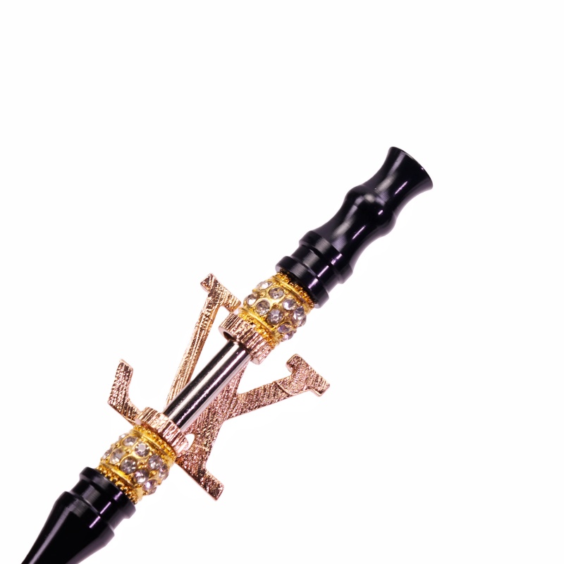 LV Decorative Hookah Mouthpiece LOUIS VUITTON Metal Hookah Tip with Crystals Ornate Hookah Mouthpiece Fashion Hookah Accessories