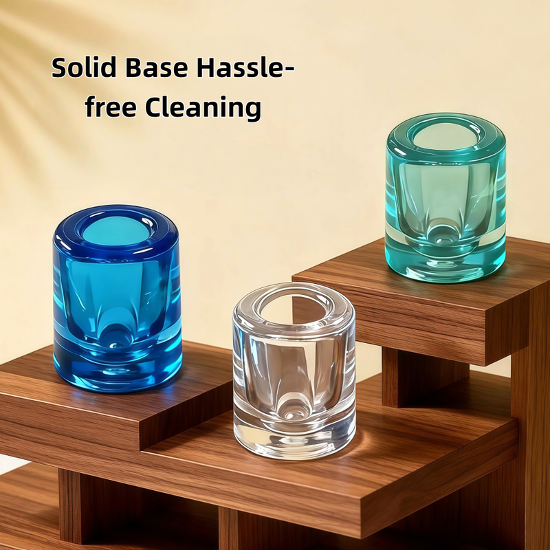 Modern Minimalist Hassle-free Cleaning Solid Base Crystal Transparent Glass Snuffer Extinguisher for Smoking