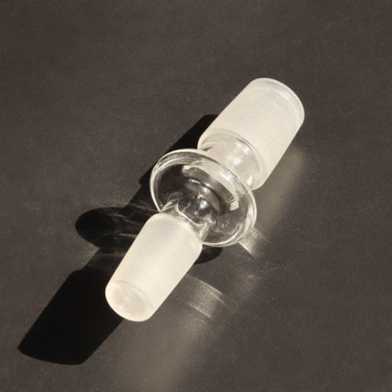 Heat Resistant Frosted Female to Male Standard Borosilicate Glass Connector Reducer Converter for Bongs and Pipes and Rigs with Travel Plastic Box