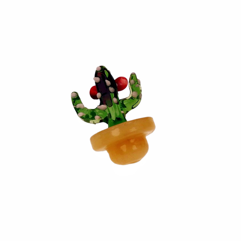 Hand Blown Colorful Spiral Striped Glass Carb Cap Dabber Tool for Glass Bong & Rig