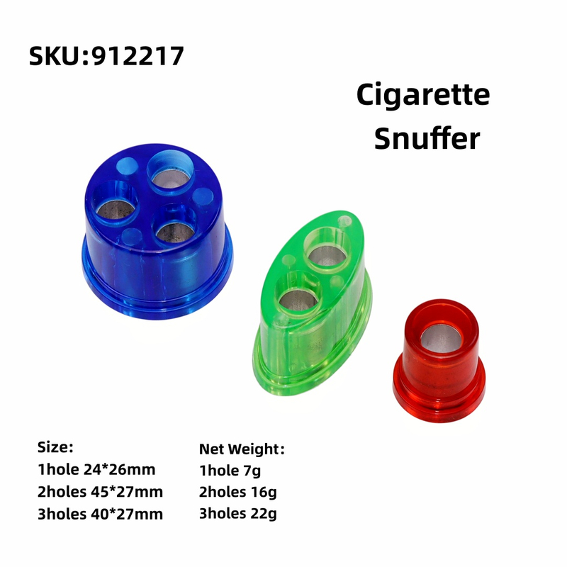 3 Pack Multi-hole Plastic Cigarette Snuffer with Aluminum Liner Round/oval Cigarette Snuffer for Ashtray 10mm Aluminum Liner Cigarette Extinguisher