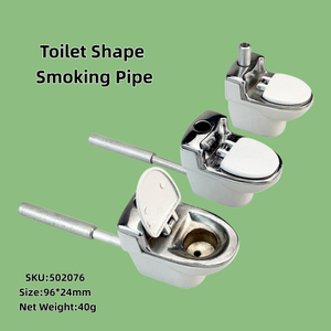 Toilet Shaped Metal Smoking Pipe Novelty Discreet Tobacco Hand Pipe Unique Mechanic Themed Gift for Smokers
