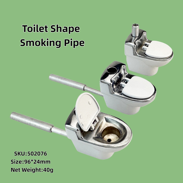 Toilet Shaped Metal Smoking Pipe Novelty Discreet Tobacco Hand Pipe Unique Mechanic Themed Gift for Smokers