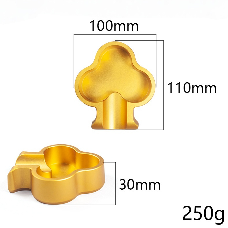 110mm Diameter Portable Luxury CNC Anodized Aluminum Poker Club Shaped Cigar Ashtray for Homr Office Cigar Gifts