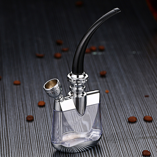 2-in-1 Water Filtered Pipe Mini Hookah Water Pipe Dual-use Tobacco Pipe Acrylic Water Pipe