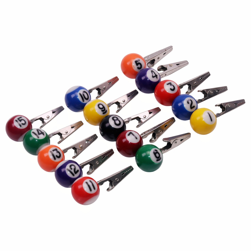 5 Pack Random Color Billiard Ball Roach Clip Pool Ball Design Roach Clip