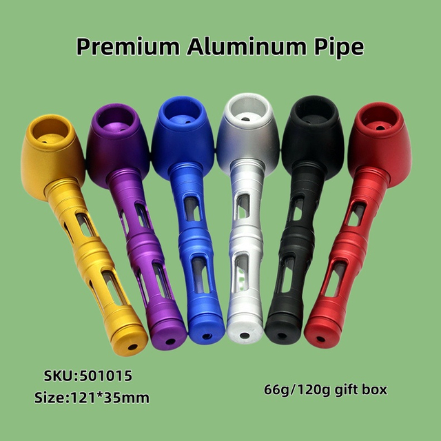 Durable Portable Aluminum Metal Detachable Tobacco Pipe With 2 Booklets Pipe Screen & Rod for Smoking