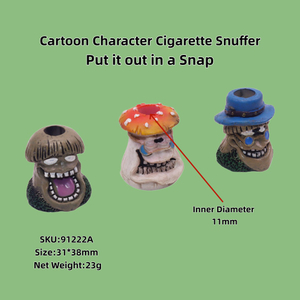 Resin Hand Painted Novelty Funny Mushroom Cigarette Snuffer Cartoon Character Cigarette Extinguisher Home Weird Resin Smoking Accessories