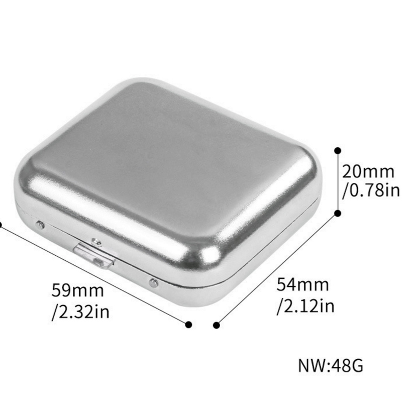 1Pack of 2 Pieces Spill Proof Mirror Push Button Pop Up Portable Metal Pocket Ashtray for Outdoor Travel