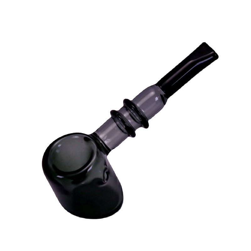 Classic Sherlock Shape Hand-Blown Borosilicate Glass Hand Pipe with Deep Spoon for Marrijuana