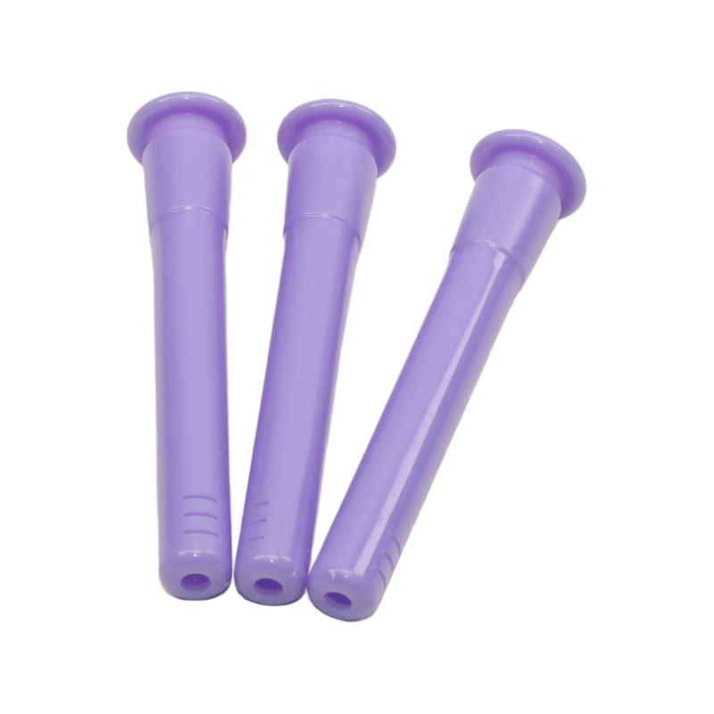 Random Color 3-Pack Macaron Color Unbreakable Plastic Water Pipe Down Stem 19mm to 14mm Standard Joint Replacement Accessory For Glass Bongs