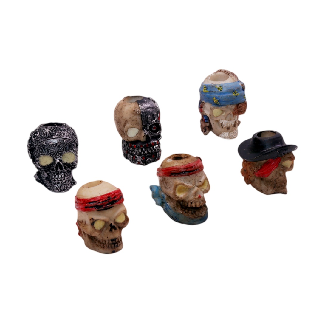 2 Pack Resin Gothic Skull Snuffer Novelty Cigarette Snuffer Extinguisher Skull Smoking Accessories Cigarette Butt