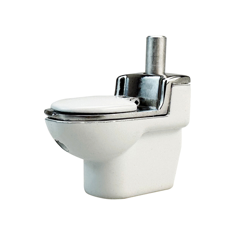 Toilet Shaped Metal Smoking Pipe Novelty Discreet Tobacco Hand Pipe Unique Mechanic Themed Gift for Smokers