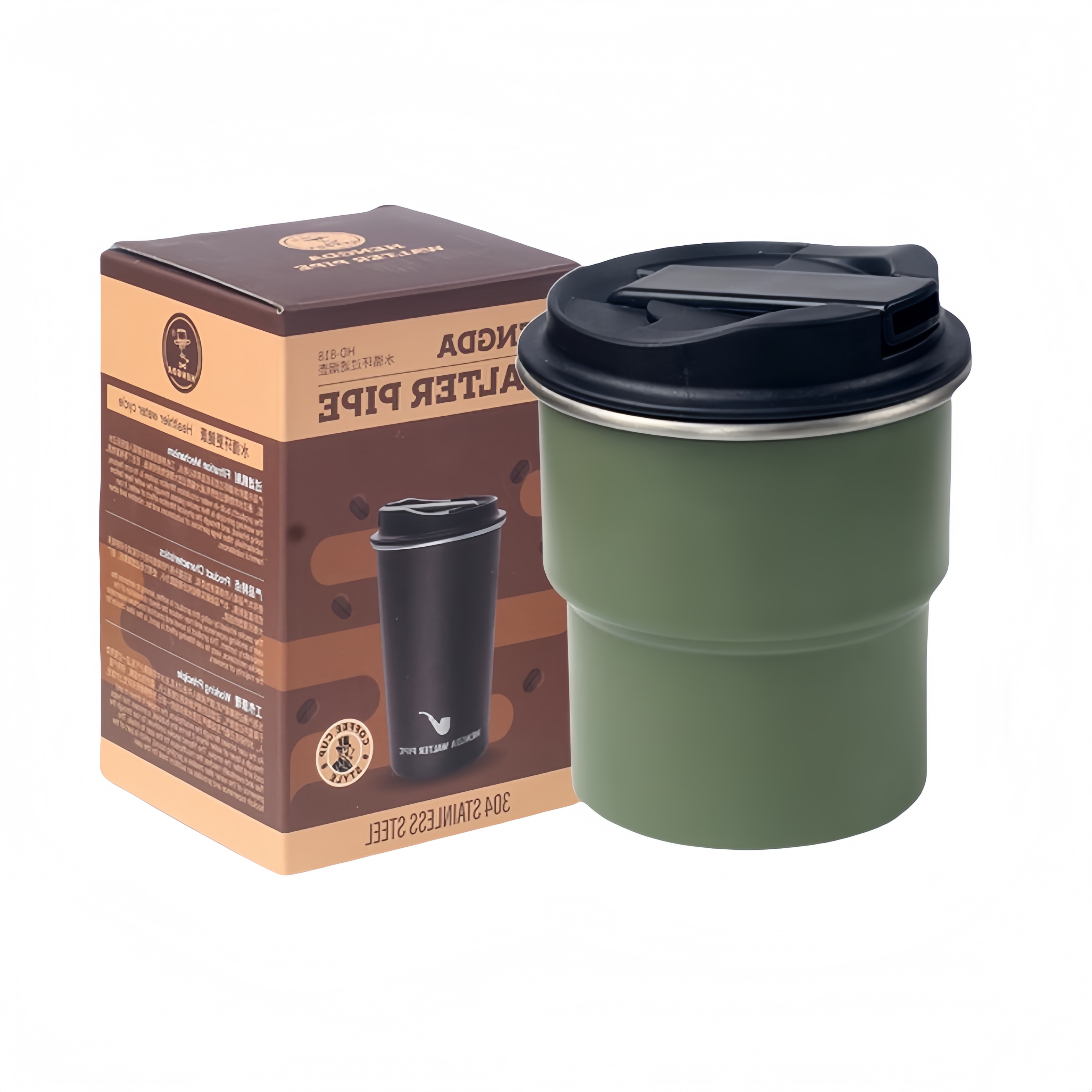 Portable Hookah Tumbler for Car Cup Holder 2-in-1 Stainless Steel Portable Shisha Cup Hookah & Coffee Mug