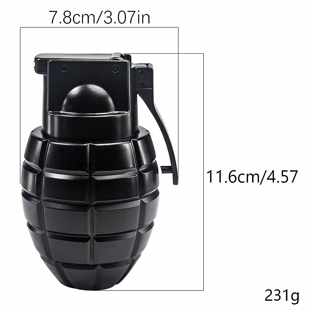 Grenade Shaped Herb Crusher with Built-in Pipe Compact Novelty Smoking Tool Military Style Herb Grinder Pipe Camouflage 2-in-1 Grinder Pipe