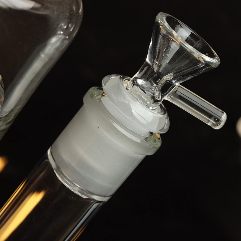 Heat Resistant Frosted 14mm Female to 18mm Male Standard Borosilicate Glass Joint Adapter Converter for Bongs and Pipes with Travel Plastic Box