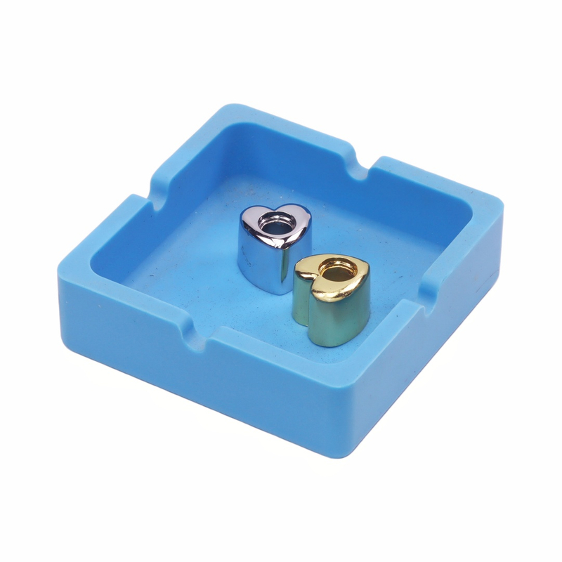 3D Heart Shaped Portable Durable Metal No Ash Cigarette Extinguisher Smokeless Cigarette Snuffer for Smoking