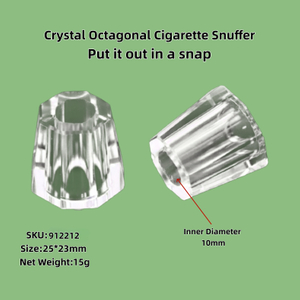 Crystal Cone Cigarette Snuffer Transparent Cigarette Extinguisher Octagonal Cone Cigarette Snuffer for Home Bar