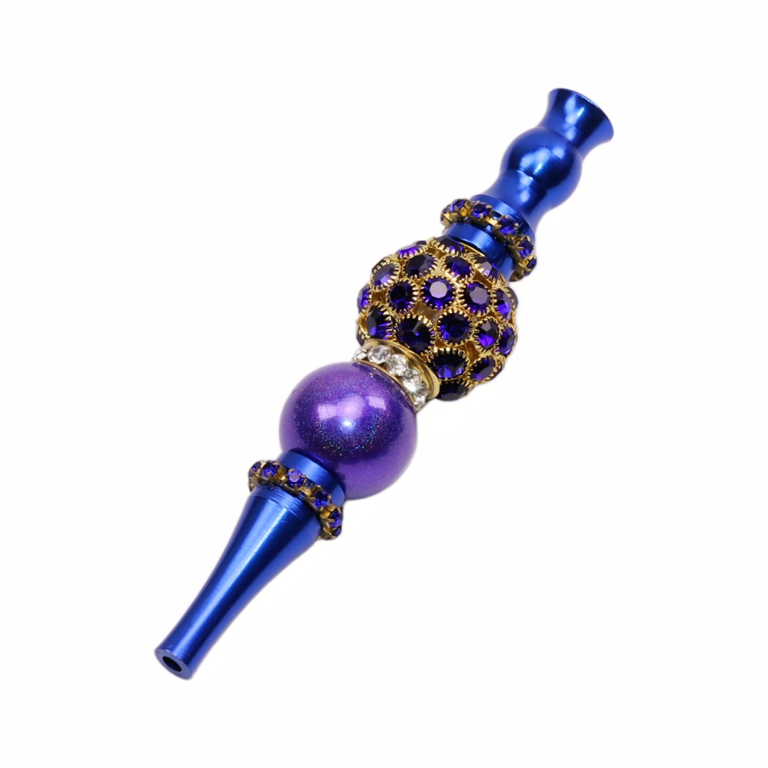 Luxury Rhinestone Hookah Tips Glitter Ball Metal Mouthpiece Decorative Shisha Nargila Hose Nozzle Hookah Tips Hookah Mouthpiece Shisha Accessories Nargila Hose Tip