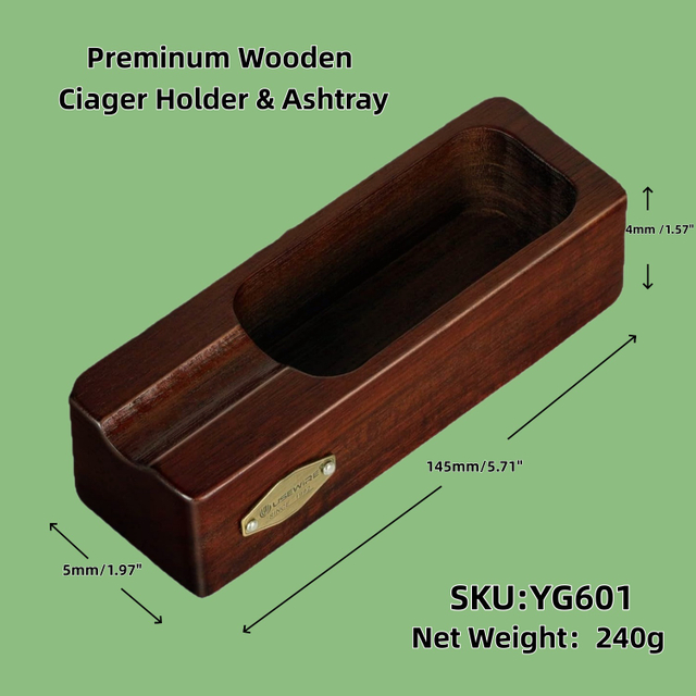 Wooden Cigar Ashtray with Cigar Holder Slot Solid Wood Ash Tray for Cigar Smoking Accessories for Men Solid Wood Single Cigar Rest