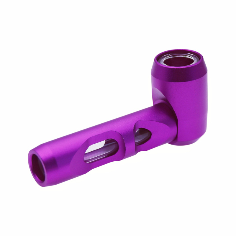 Premium Durable Portable Aluminum Metal Detachable Prometheus Tobacco Pipe With Booklets Pipe Screen & Cleeaning Cotton for Smoking