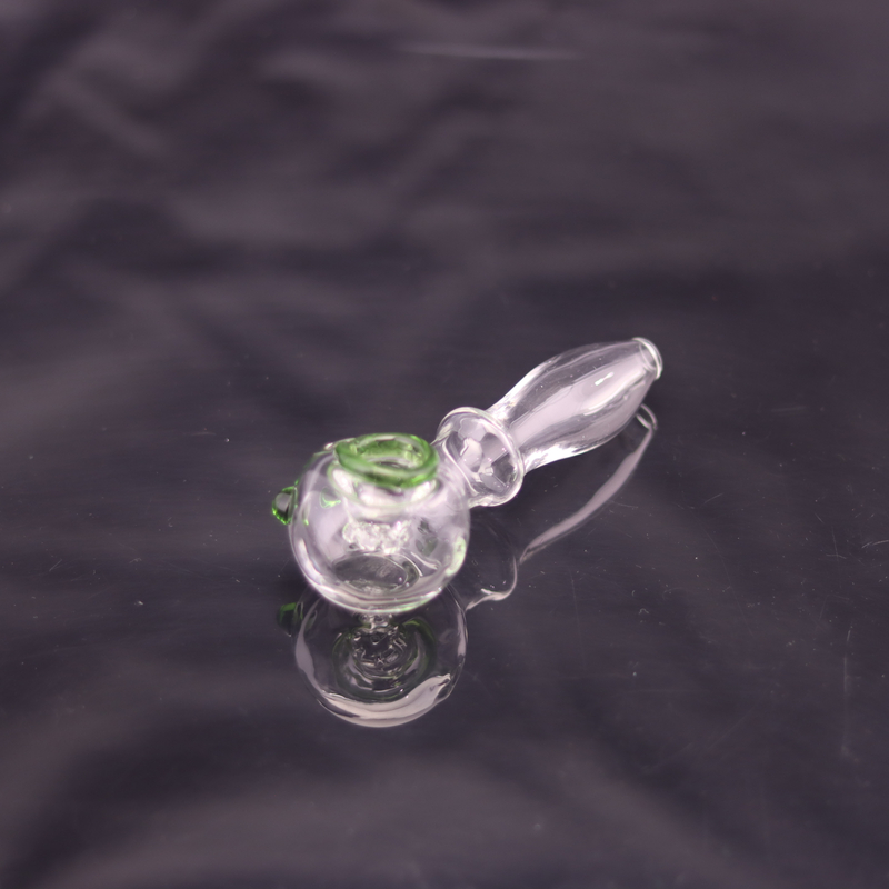 4 Inch Handheld Borosilicate Glass Hand Pipe with Colored Bowl Decoration for smoking 