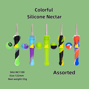 Portable Silicone Dab Straw Unbreakable Silicone Nectar Collector Silicone Dab Tool Travel Silicone Wax Collector