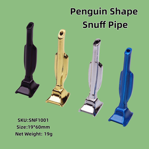 Penguin Shaped Metal Nasal Snuff Pipes Portable Snuff Accessory Snuff Tool