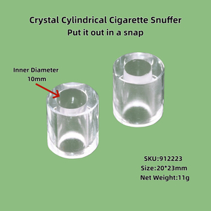 2 Pack Crystal Cylindrical Instant Cigarette Snuffer Extinguisher Smoke Stop for Ashtrays for Home Office Bar