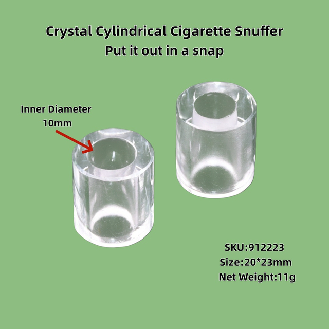 2 Pack Crystal Cylindrical Instant Cigarette Snuffer Extinguisher Smoke Stop for Ashtrays for Home Office Bar