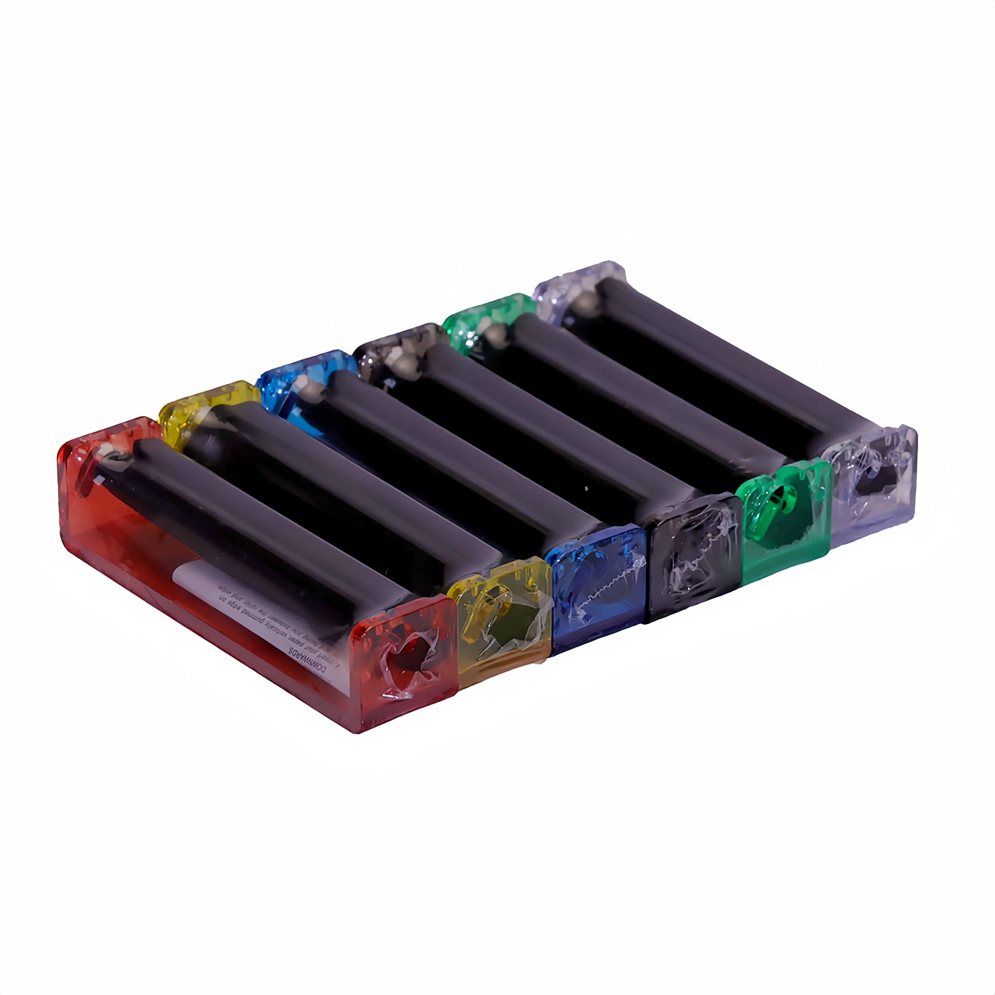 6-Pack Portable Manual Multicolor Plastic Cigarette Rolling Machines Tobacco Rollers