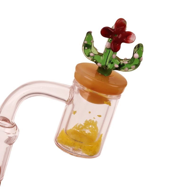 Hand Blown Colorful Spiral Striped Glass Carb Cap Dabber Tool for Glass Bong & Rig