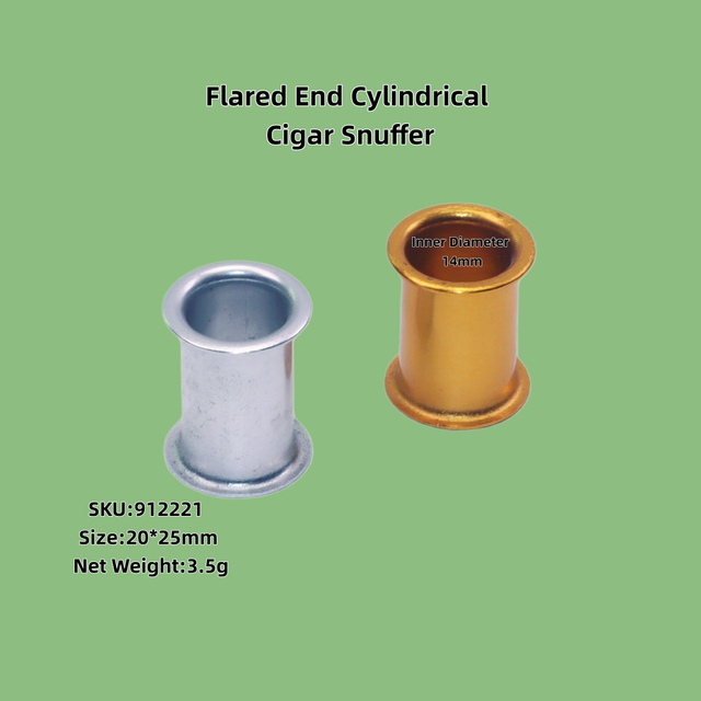6 Pack Flared End Cylindrical Cigar Snuffer Spool Shaped Cigar Snuffer Cigar Snuffer Insert for Home Bar Reusable Metal Cigar Extinguisher