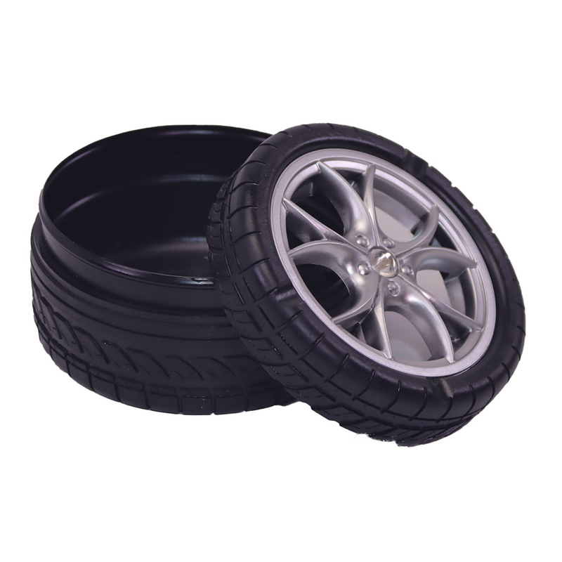 4" Diameter Novelty Auto Tire Decor Ashtray With Crystal Rhinestone for Home & Office