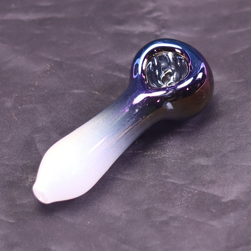 4 Inch Handheld Glass Hand Pipe with Gradient Glitter Ombre Design