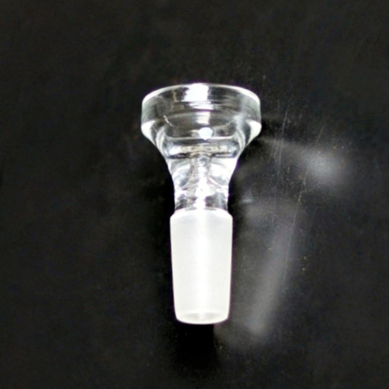 Water Pipe Replacement Part 14mm Male Hand Blown Clear Straight Herb Slide Clear Glass Bong Bowl for Water Pipes Durable Smoking Tool