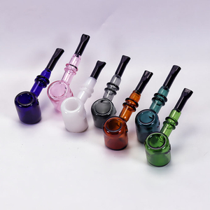 Classic Sherlock Shape Hand-Blown Borosilicate Glass Hand Pipe with Deep Spoon for Marrijuana