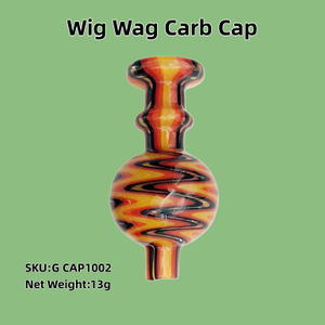 Wig Wag Spiral Swirl Glass Carb Cap Dab Tool for Glass Bongs & Rigs