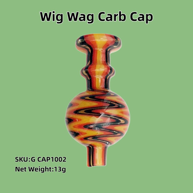 Wig Wag Spiral Swirl Glass Carb Cap Dab Tool for Glass Bongs & Rigs