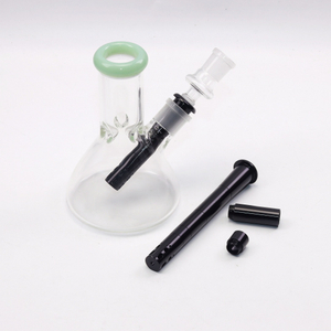 Multi-Color CNC Machined Aluminum Water Pipe Down Stem Unbreakable Adjustable Length Front Filter Glass Bong Accessory Universal Fit Replacement for Glass Down Stems