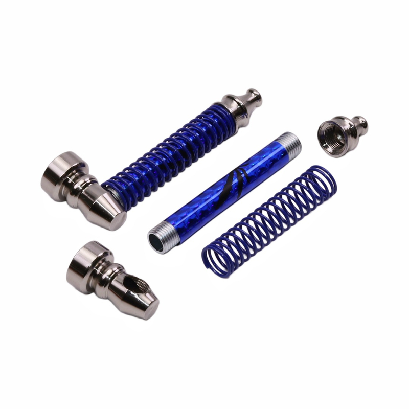 5pcs Glitter Spring Metal Tobacco Pipe 3-in-1 Multi-Function Tool Travel Smoking Pipe Kit