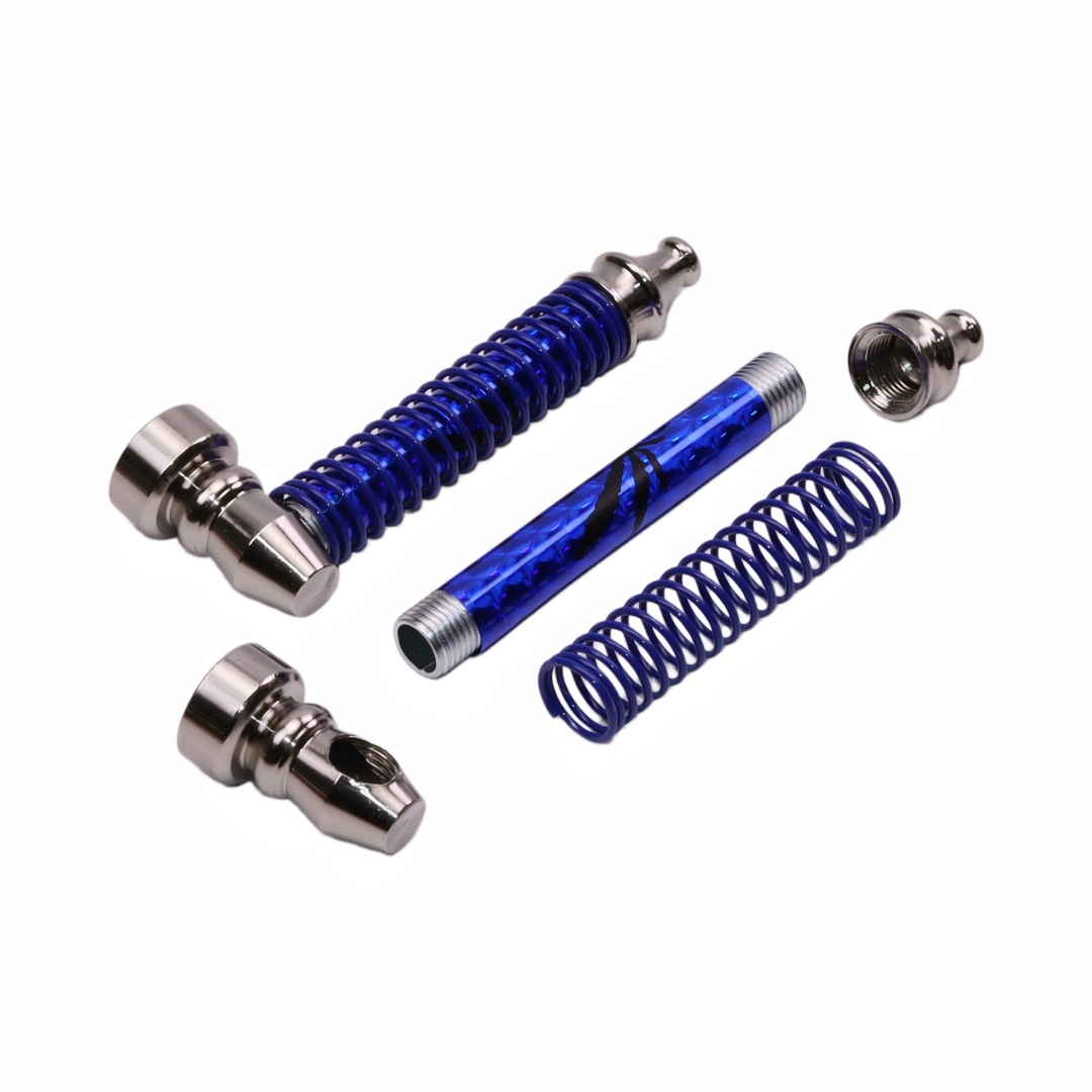 5pcs Glitter Spring Metal Tobacco Pipe 3-in-1 Multi-Function Tool Travel Smoking Pipe Kit