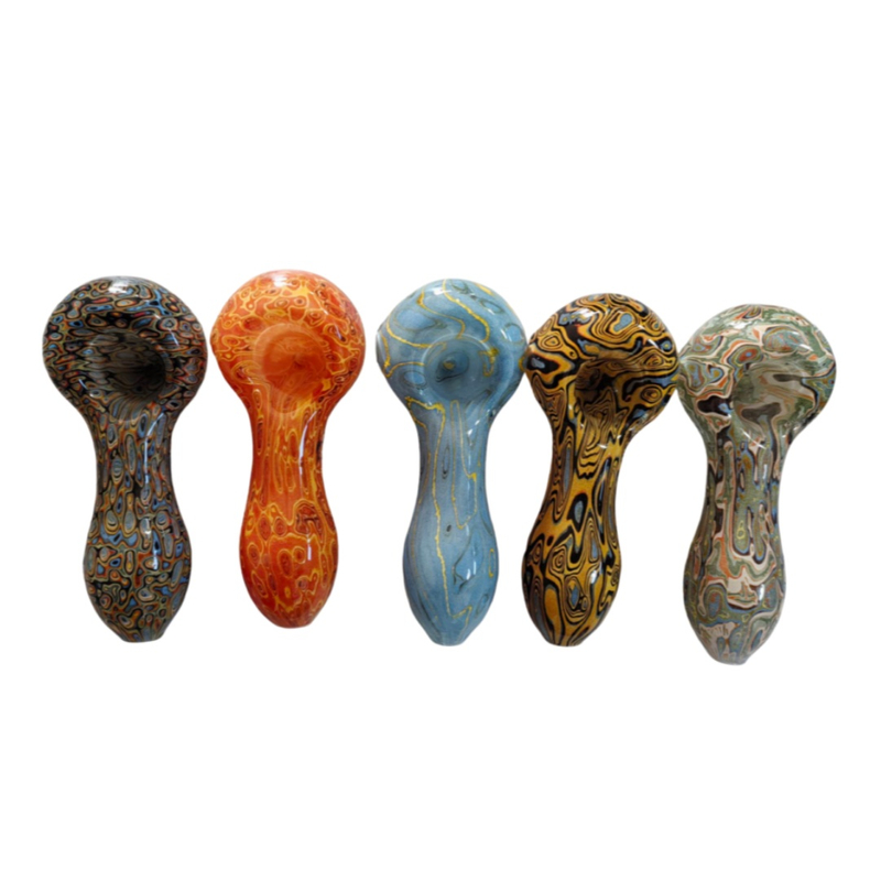 Portable Colorful Water Transfer Printing Glass Pipe Creative Art Pattern Design Glass Smoking Pipe for Tobacco Use